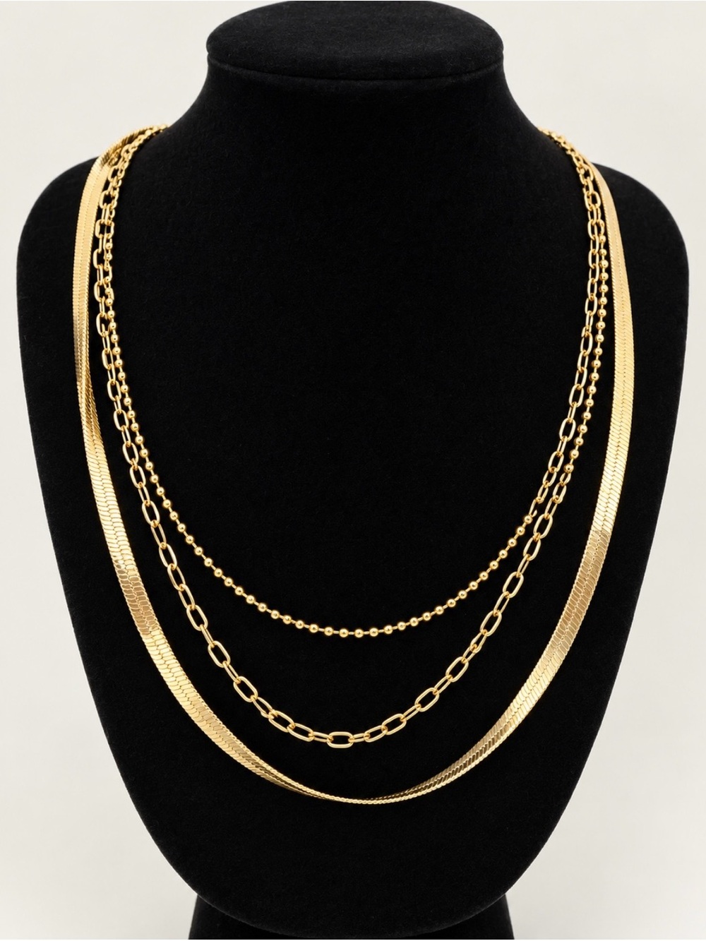 Layered Gold Chain Necklace - Elegant Multi-Strand Women’s Jewelry